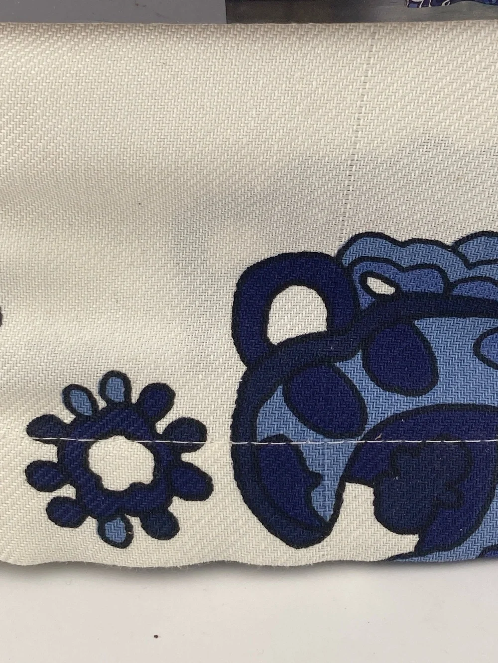 Fabric Shower Curtain Blue & White 72